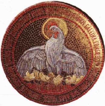Mosaik in der Kirche "Dominus flevit" am Ölberg in Jerusalem