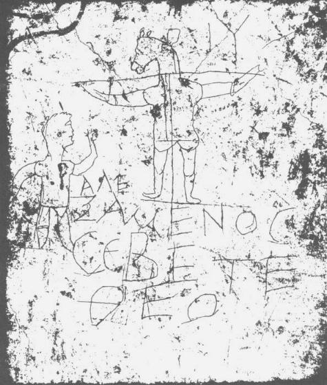 Das "Spottkruzifix" vom Palatin in Rom, 3. Jh.